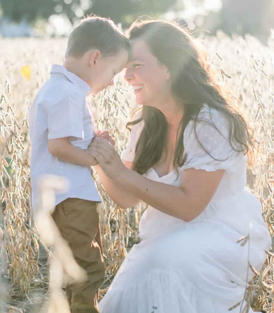 mom and son